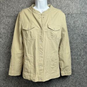 J. Jill Beige Utility Jean Jacket